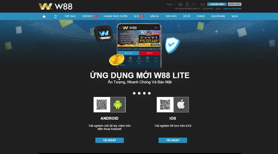 W88 hỗ trợ hai hệ điều hành cả Android lẫn Ios